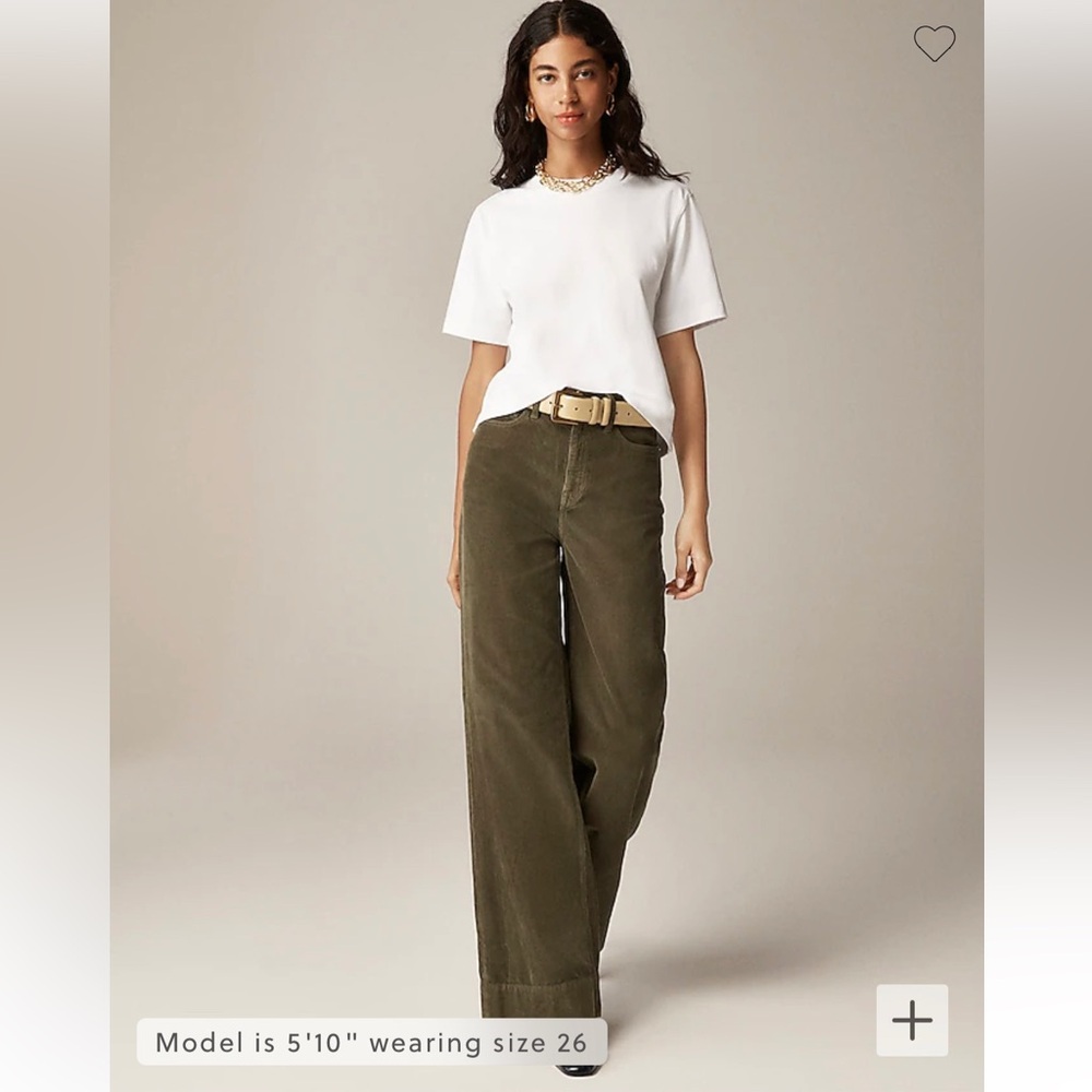J Crew NWT Wide Leg Corduroy Trousers